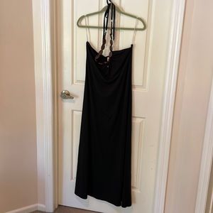 Black maxi cotton dress